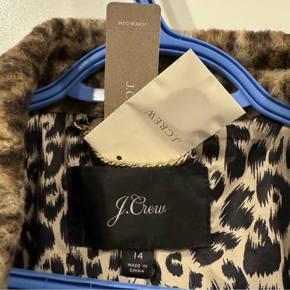 AUTHENTIC J.CREW TOPCOAT IN DOUBLE LEOPARD SIZE 14 - Picture 5 of 10